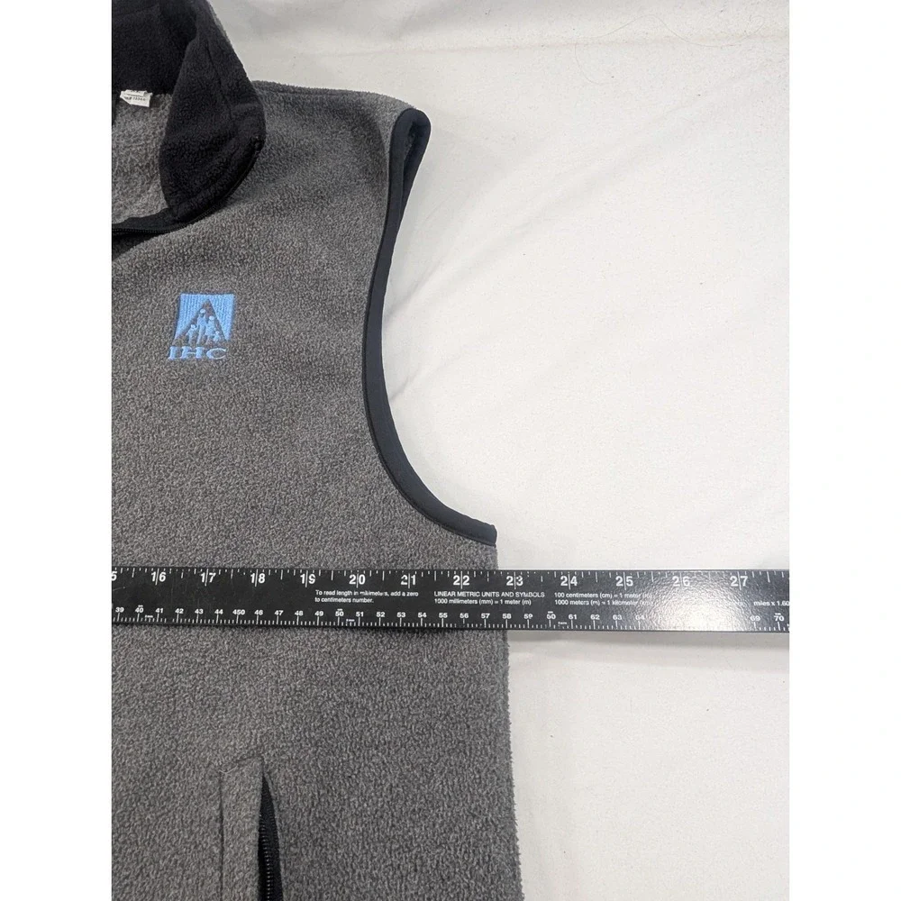 2002 Salt Lake Olympic Games Marker Gray XL Front Zip Fleece Vest